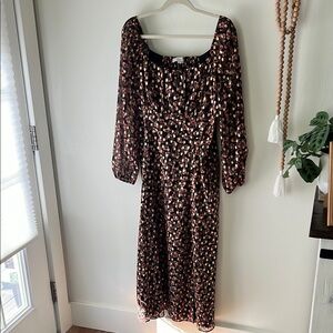 Loft Flounce Midi Dress